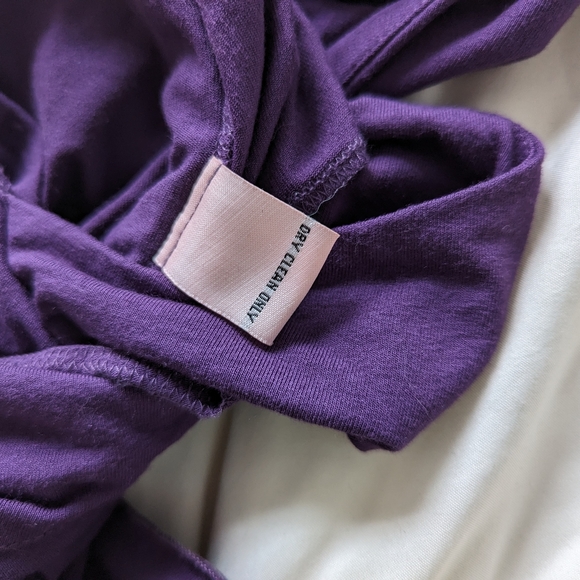 Philip Decaprio Purple Surplice Jersey Midi Dress - Size S - Picture 6 of 7